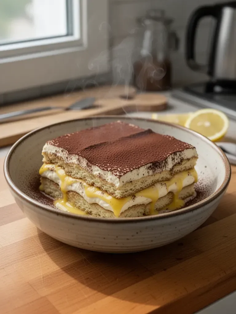 Tiramisù al Limone con Curd al Limone