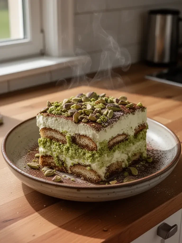 Tiramisu alla crema di pistacchio