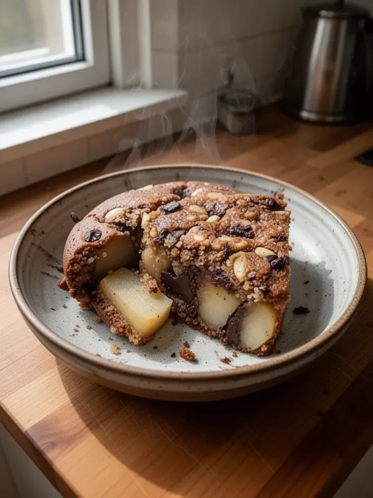 Torta morbida con pere e cioccolato