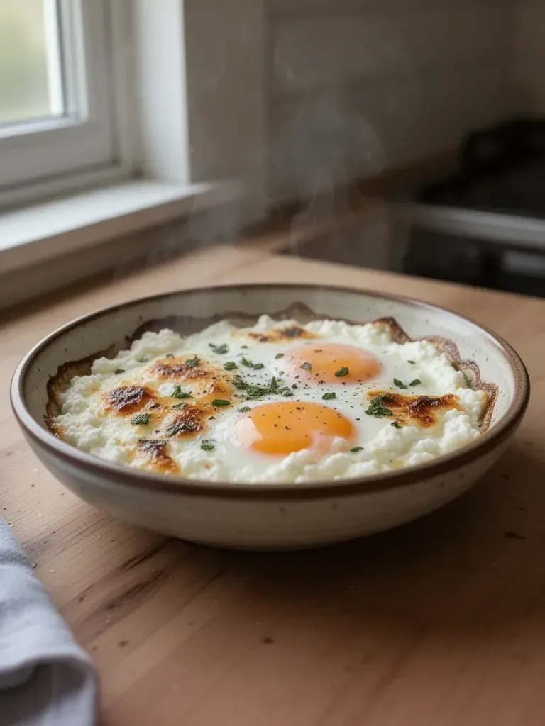 Uova con ricotta cotte