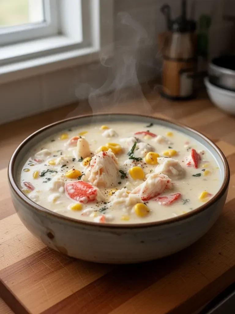 Zuppa di granchio e mais