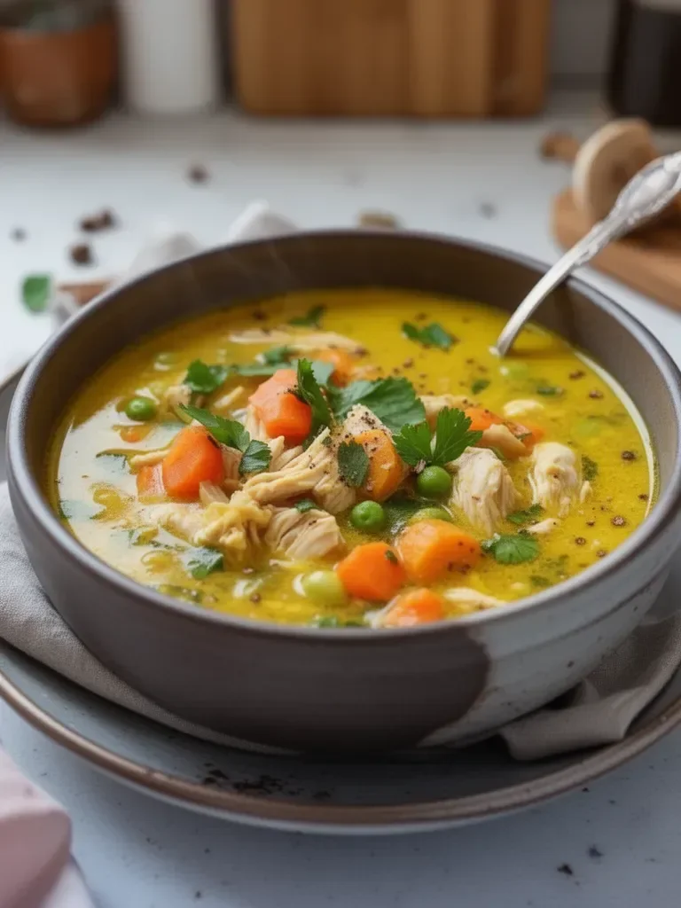 Zuppa di Pollo al Curcuma Anti-Inflammatorio
