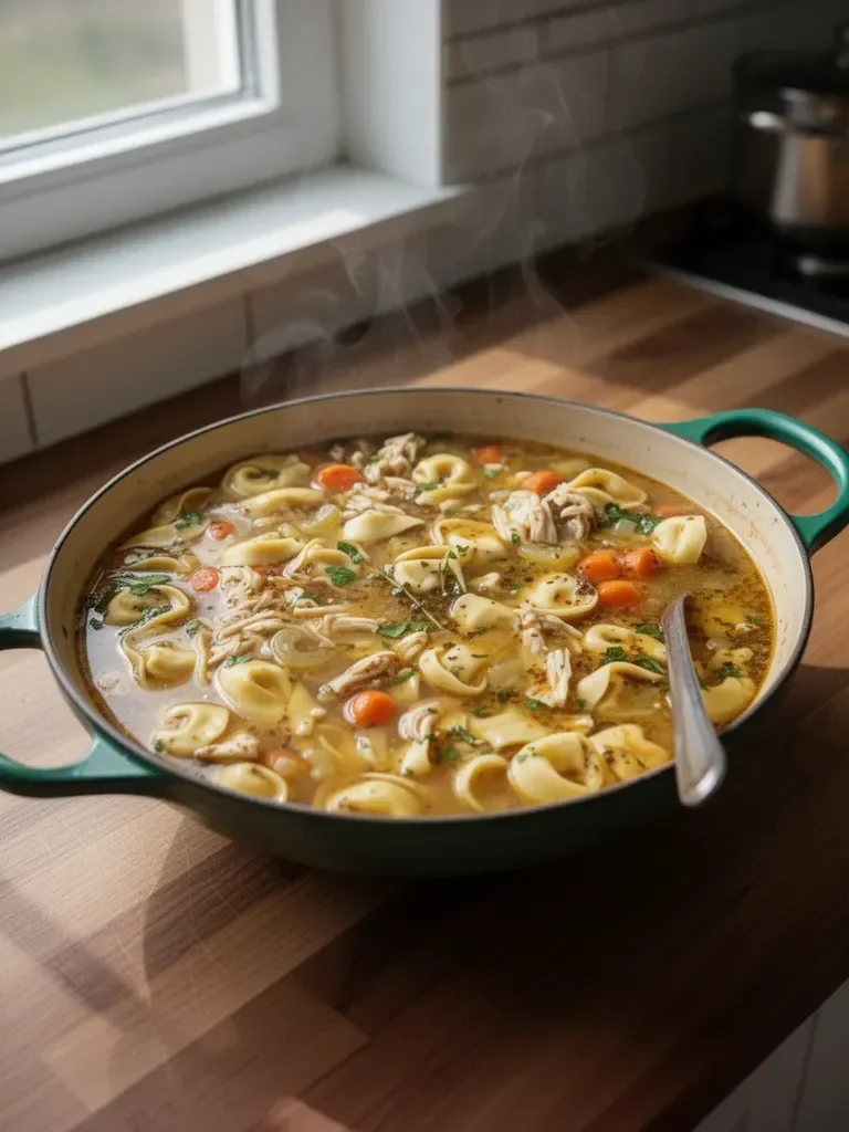Zuppa di Tortellini con Pollo