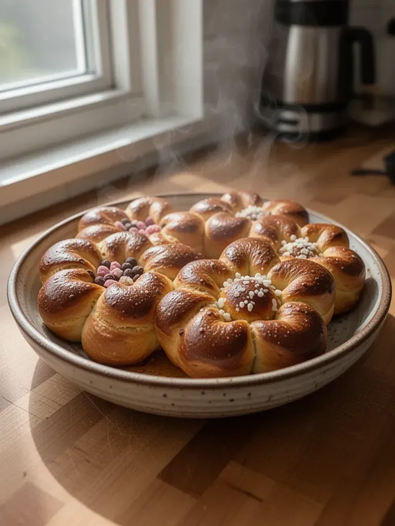 Brioche a forma di fiori