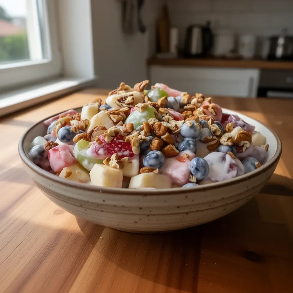 Deliziosa insalata di frutta fresca per una colazione sana