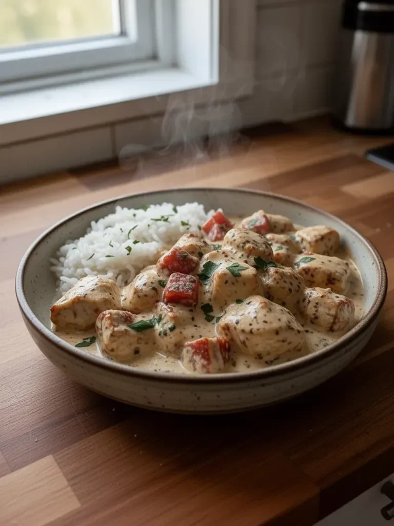 Pollo Crema Riso Fondente