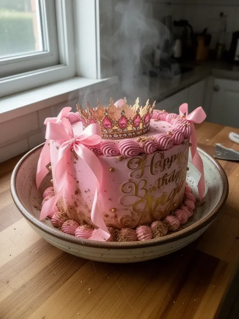 Torta Bow Corona e Brillos