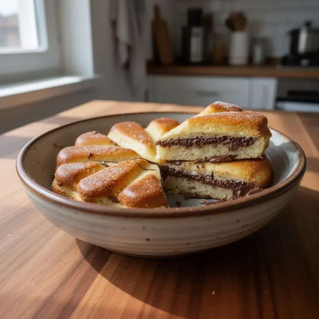 Torta con albumi e crema spalmabile decorata con frutta fresca