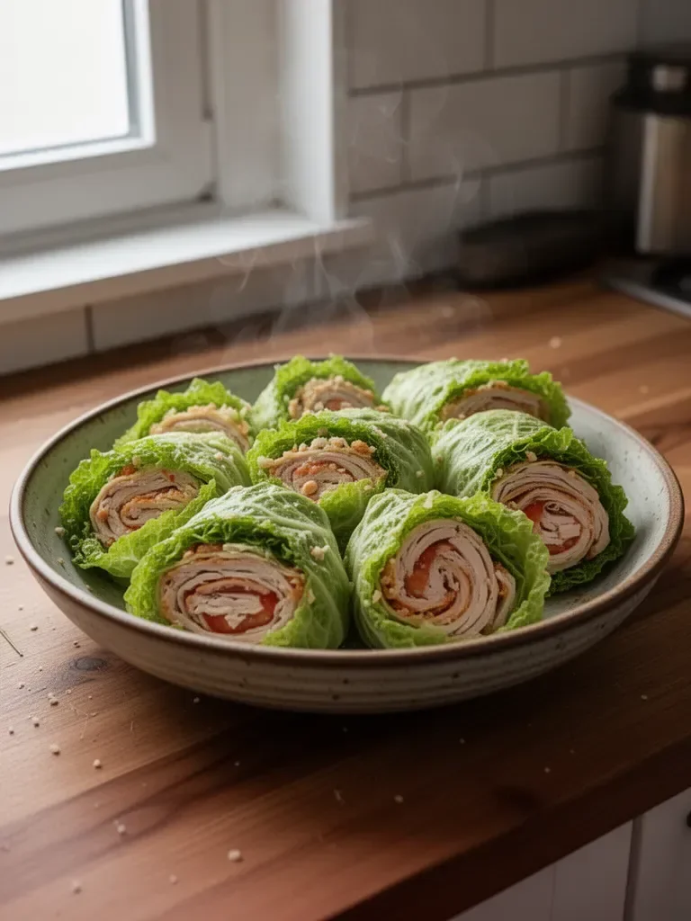 Wrap di lattuga con tacchino