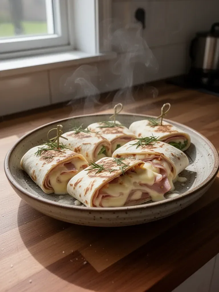 Wraps al formaggio e al prosciutto