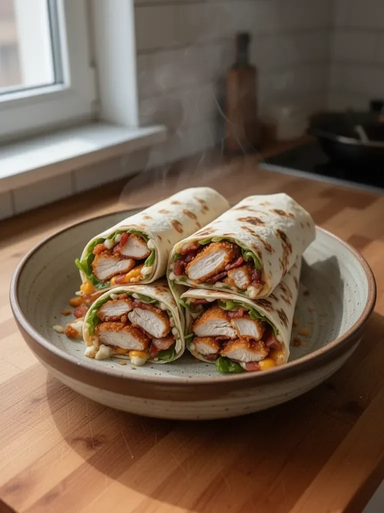 Wraps di Pollo e Bacon Croccanti