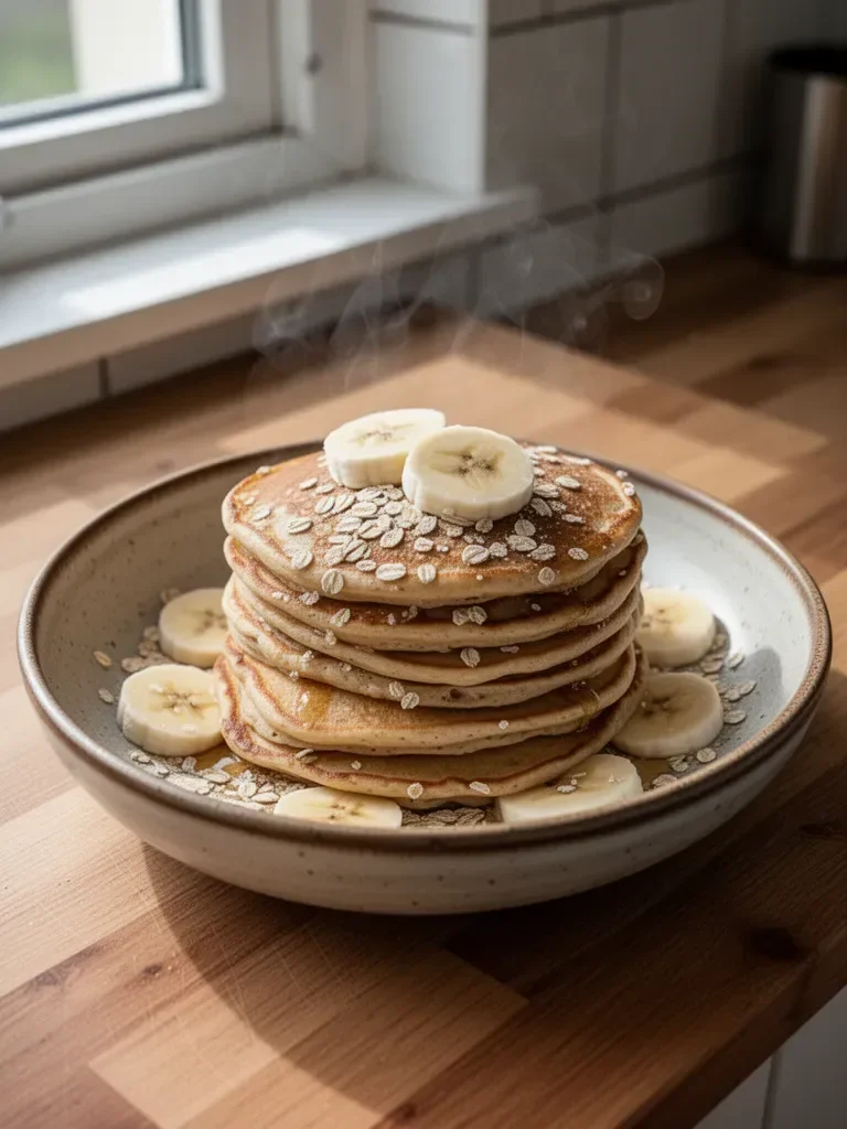 Crepes con banane e fiocchi d'avena