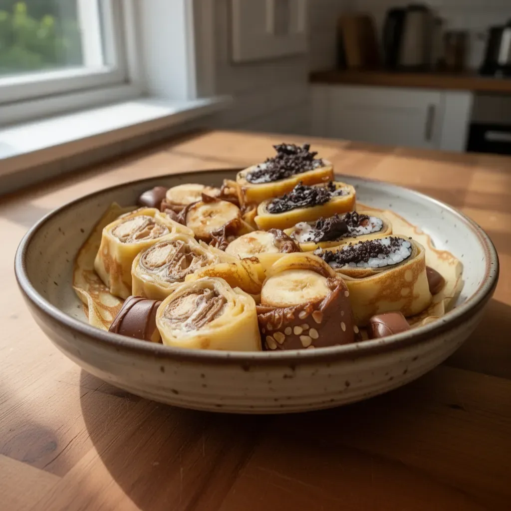 Crêpes Sushi Virali - un'innovativa fusione di crêpe e sushi.