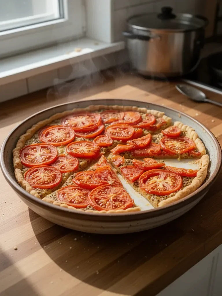 Crostata di pomodoro e senape