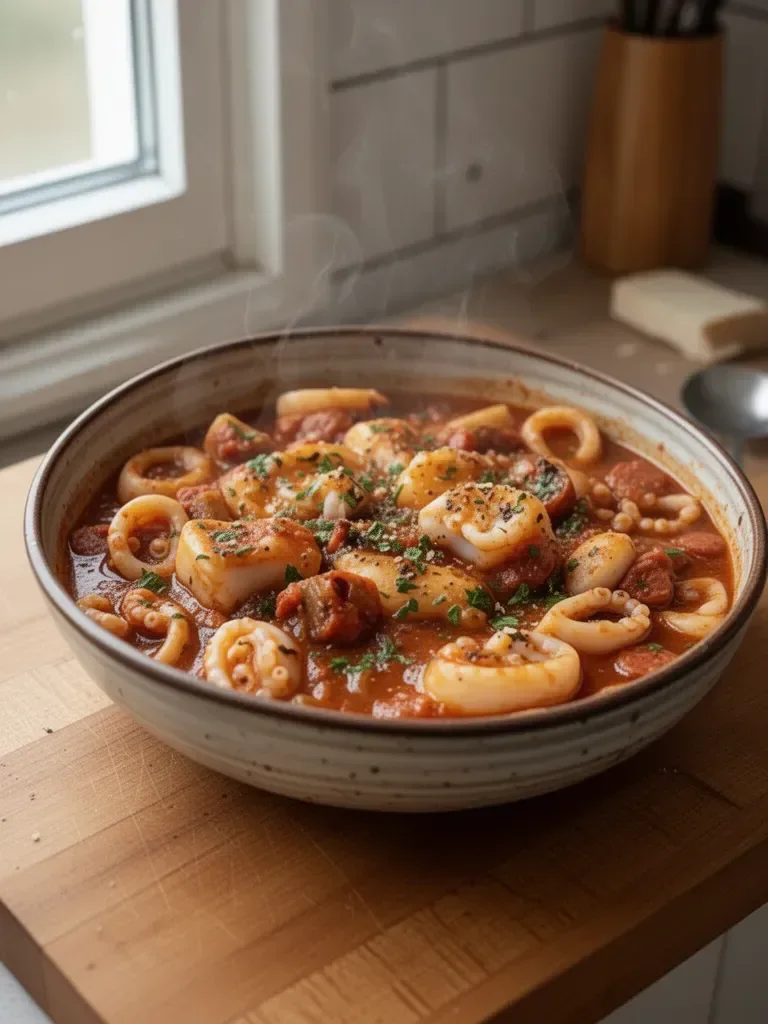 Stufato di Calamari al Chorizo