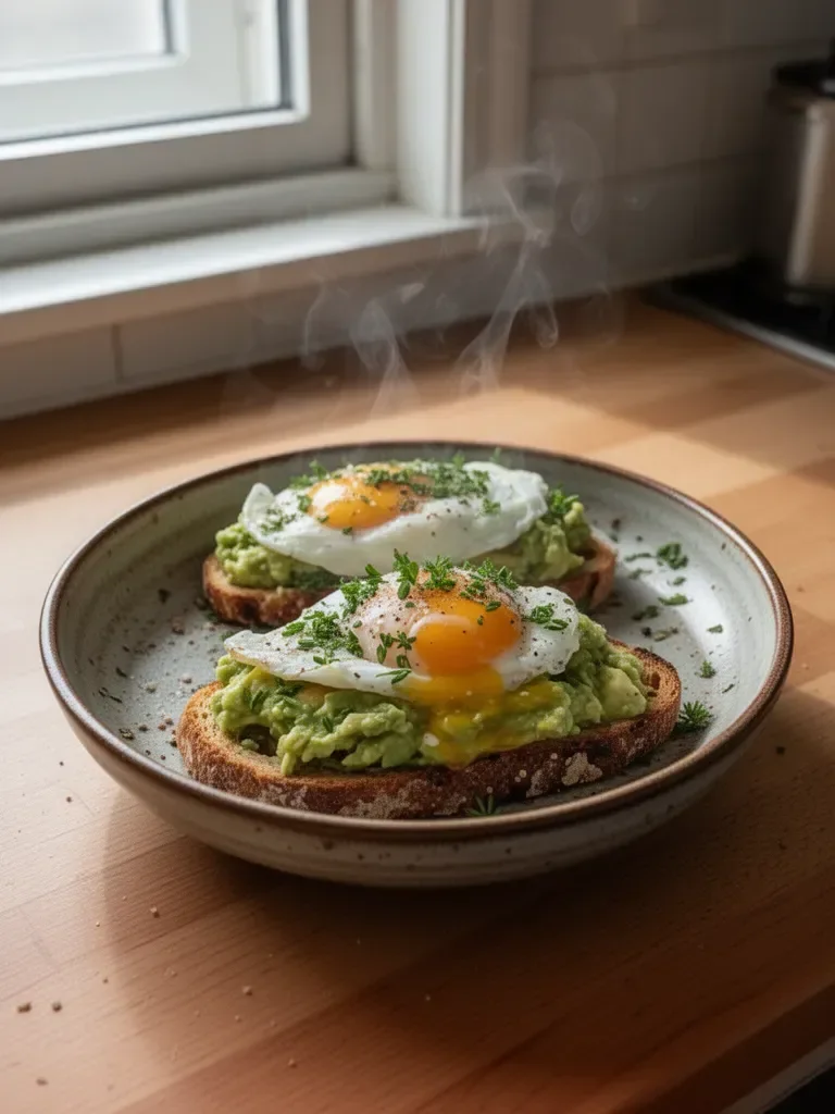 Toast con Avocado e Uovo Fritto