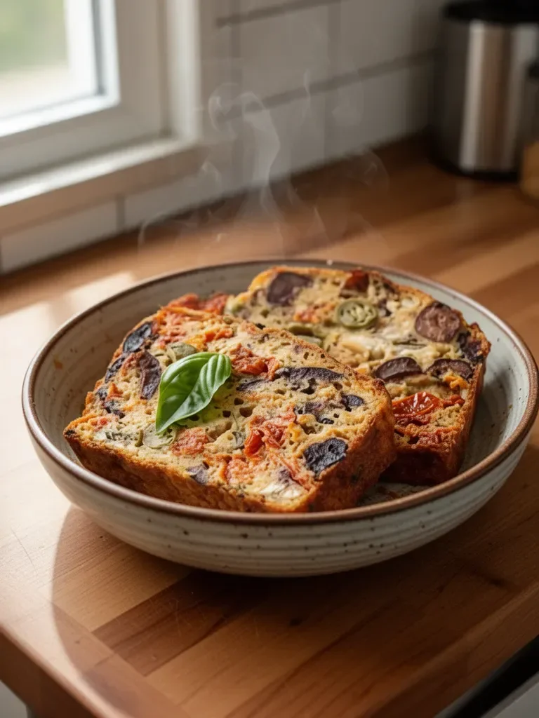 Torta alle Olive e Pomodori Secchi