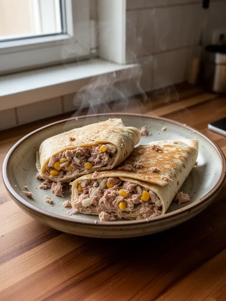 Wrap di tonno fuso delizioso e sano